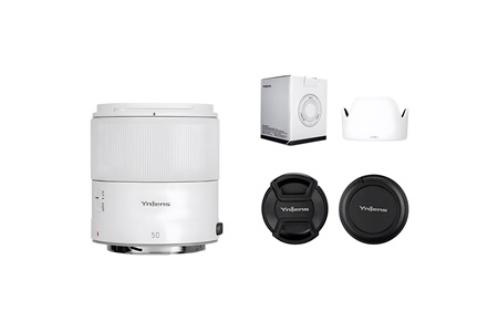 Yongnuo 50mm f/1.8R DF DSM Full Frame Otofokus Lens (Canon RF) Beyaz