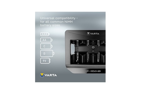 Varta LCD Universal Şarj Cihazı AA,AAA,9V,C,D Uyumlu