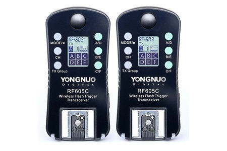 Yongnuo RF605C Canon Uyumlu 1+1 Flaş Tetikleyici, 100m Menzil