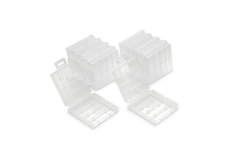 LATT AA/AAA Pil Kutusu - Beyaz Şeffaf 10lu Paket