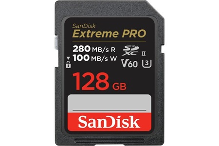 SanDisk 128GB Extreme PRO UHS-II SDXC 280MB/s V60 Hafıza Kartı