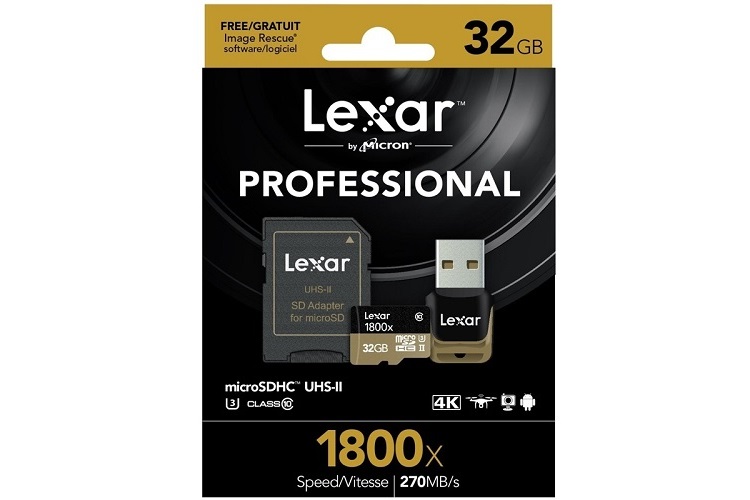 Lexar 32GB 1800x Micro SD Hafıza Kartı 270 Mb/s