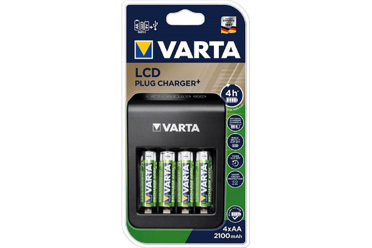 Varta Lcd Plug Charger 4xaa 2100mah Pilli 57687101 441