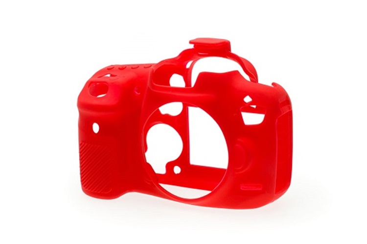 Easycover Canon 7D Mark II Silikon Kılıf Kırmızı