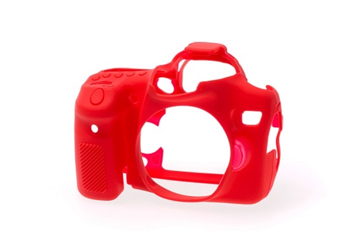 Easycover Canon 80D Silikon Kılıf Kırmızı