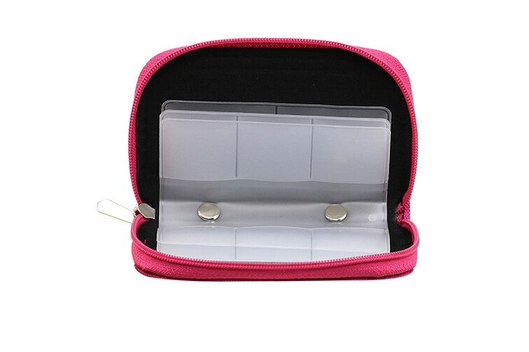 Tewise Hafıza Kartı Taşıma Çantası Kılıfı Pembe