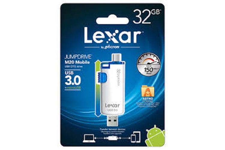 Lexar 32 GB Jumpdrive M20 2in1 Mobil OTG USB 3.0 Bellek Android