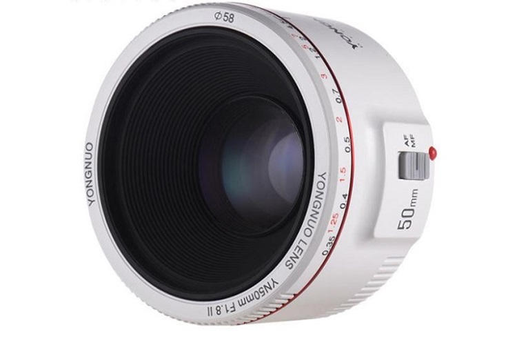 Yongnuo 50mm F1.8 II Canon Uyumlu Otofokus Prime Lens Beyaz