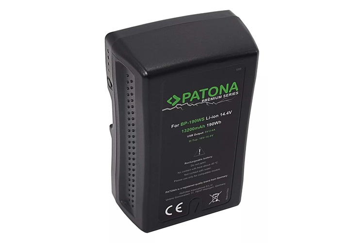 PATONA 1255 V-Mount Batarya 13200Mah 190Wh