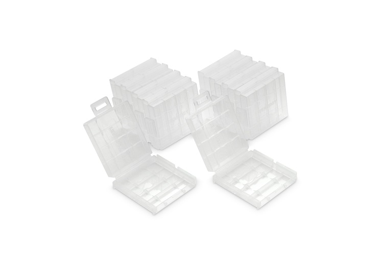 LATT AA/AAA Pil Kutusu - Beyaz Şeffaf 10lu Paket