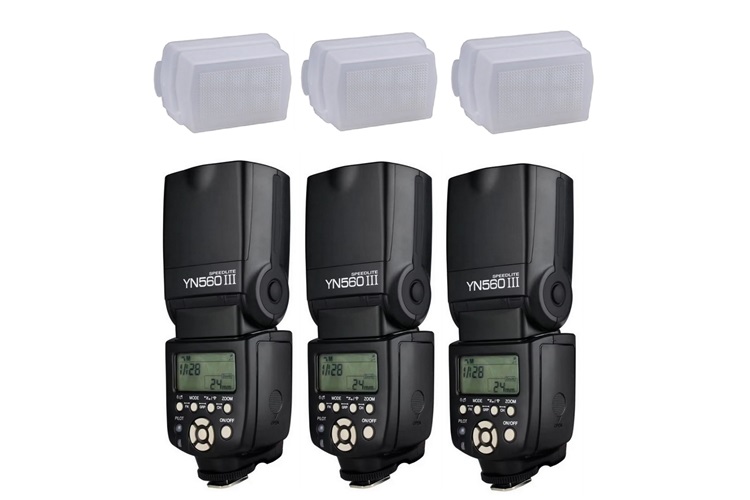 Yongnuo YN560-III Tepe Flaşı Üçlü Difüzörlü Set K15