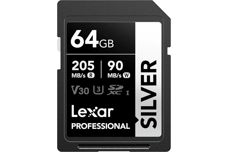 Lexar Silver 64 Gb U3 V30 4K SD Hafıza Kartı 205 mb/sLS DSILV064G-BNNNG