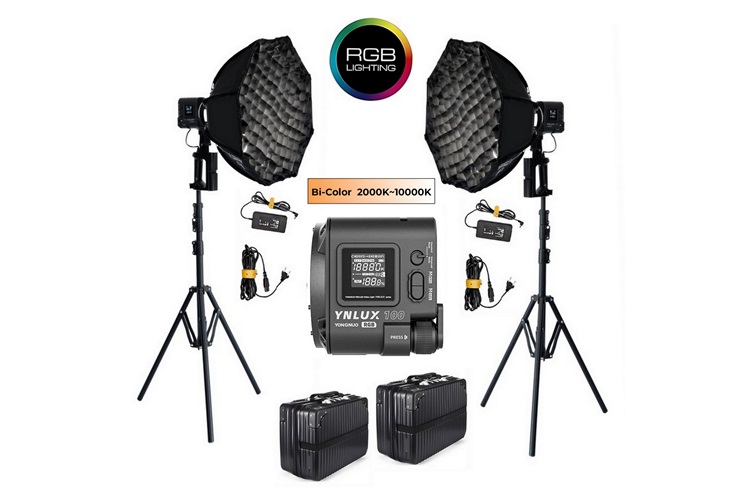 Yongnuo YNLUX100-RGB 120W 2'li LED Işık Seti
